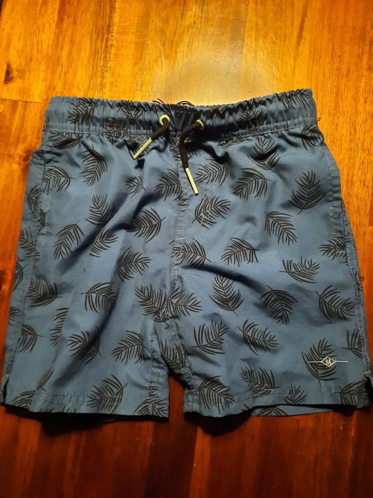 Nieuwe Mitch zwemshort 134/140 met palmbladeren, Kleding | Heren, Ophalen, Blauw, Overige maten, Zwemshort