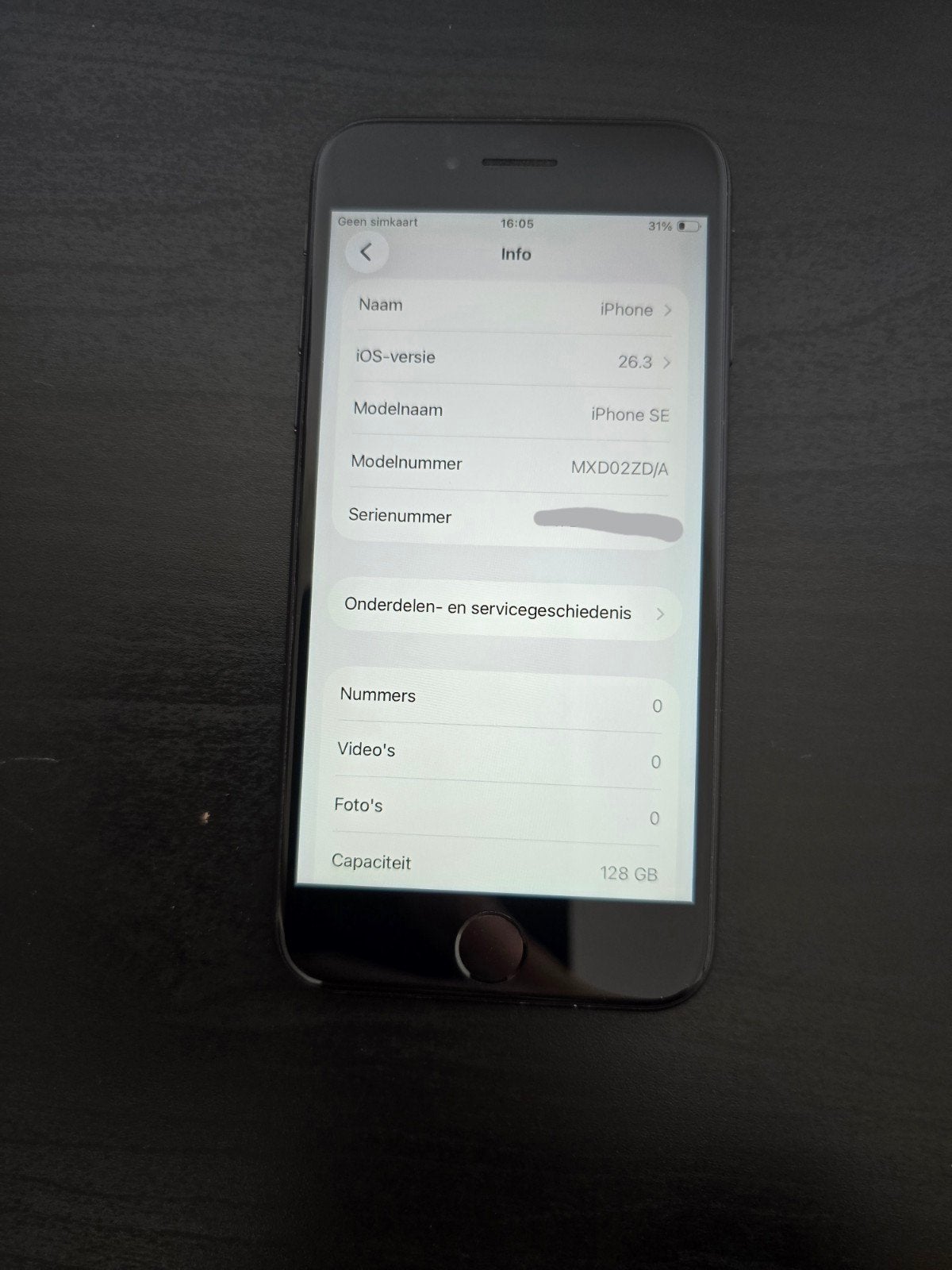 Apple iPhone SE 2020 128GB Grijs 100% Batterij, Telecommunicatie, Mobiele telefoons | Apple iPhone, 128 GB, Ophalen of Verzenden