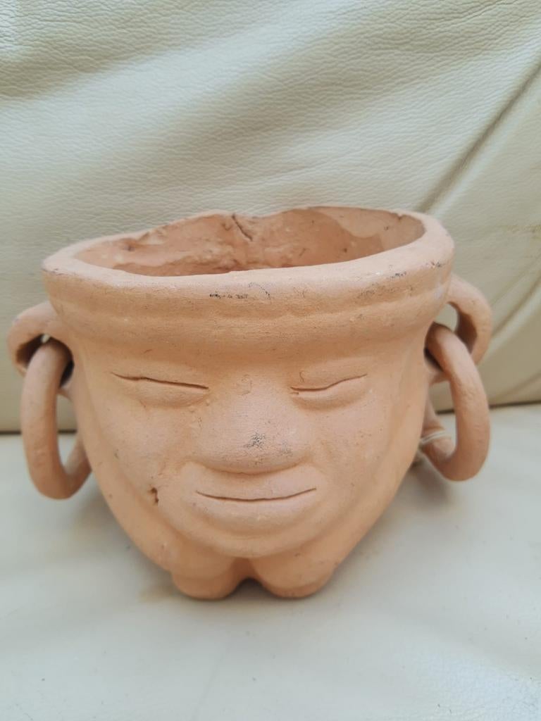 Bijzondere terracotta pot uit Colombia, handgemaakt, Antiek en Kunst, Ophalen of Verzenden