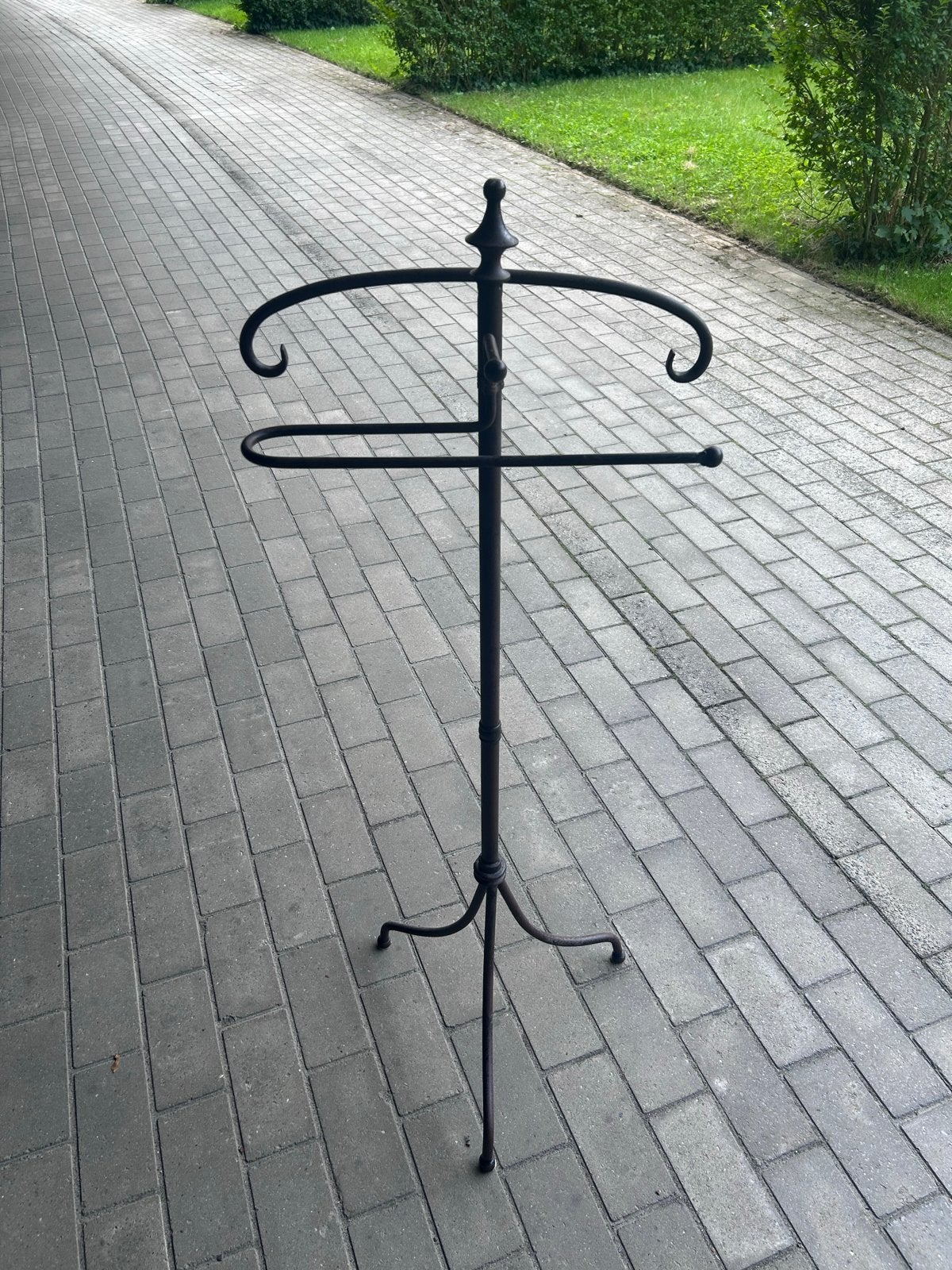 Antieke metalen staande kapstok/kledingrek, Ophalen, Gebruikt, Metaal, Staande kapstok