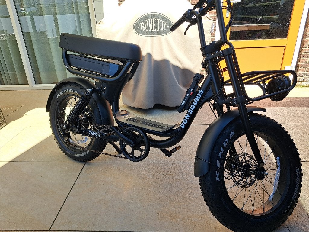 Don Souris Capo Fatbike (Matzwart) 623 KM -oktober 2025 ZGAN, Ophalen, Zo goed als nieuw, 50 km per accu of meer, Overige merken