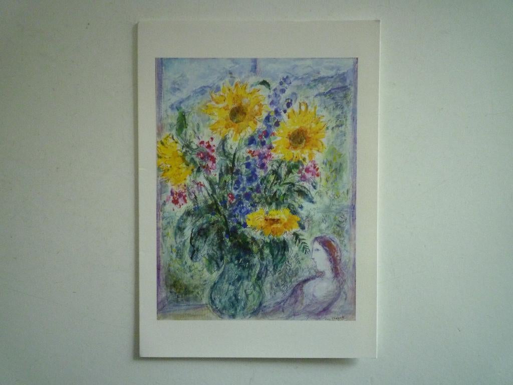 Kunstkaart Marc Chagall zonnenbloemen les soleils bloemen, Verzamelen, Ansichtkaarten | Themakaarten, Ophalen of Verzenden, Voor 1920