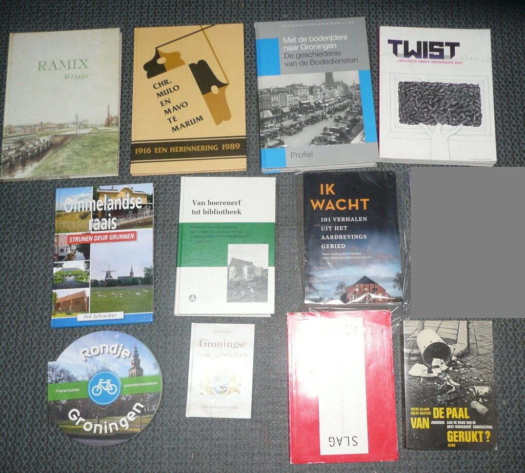 15 boeken historie Groningen kaart & KRANTENHOUDER GRONINGER, Ophalen of Verzenden, Zo goed als nieuw, 15 boeken historie Groningen, kaart & KRANTENHOUDER GRONINGER