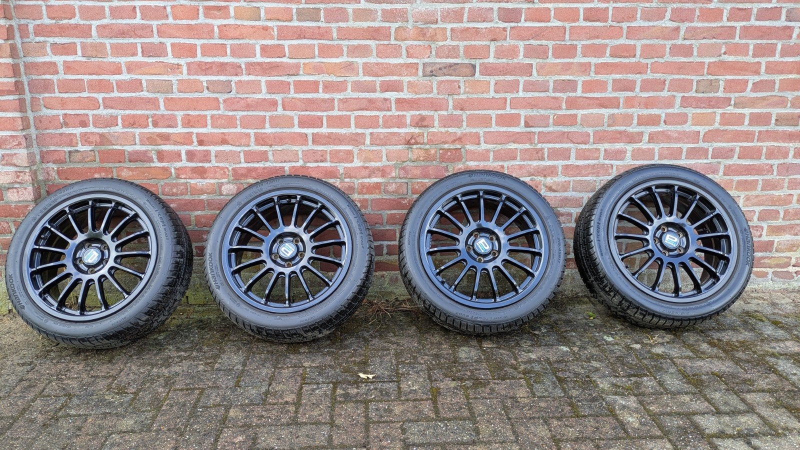 Winterset met zgan banden 17" 5x100, Ophalen, 215 mm, Banden en Velgen, 17 inch