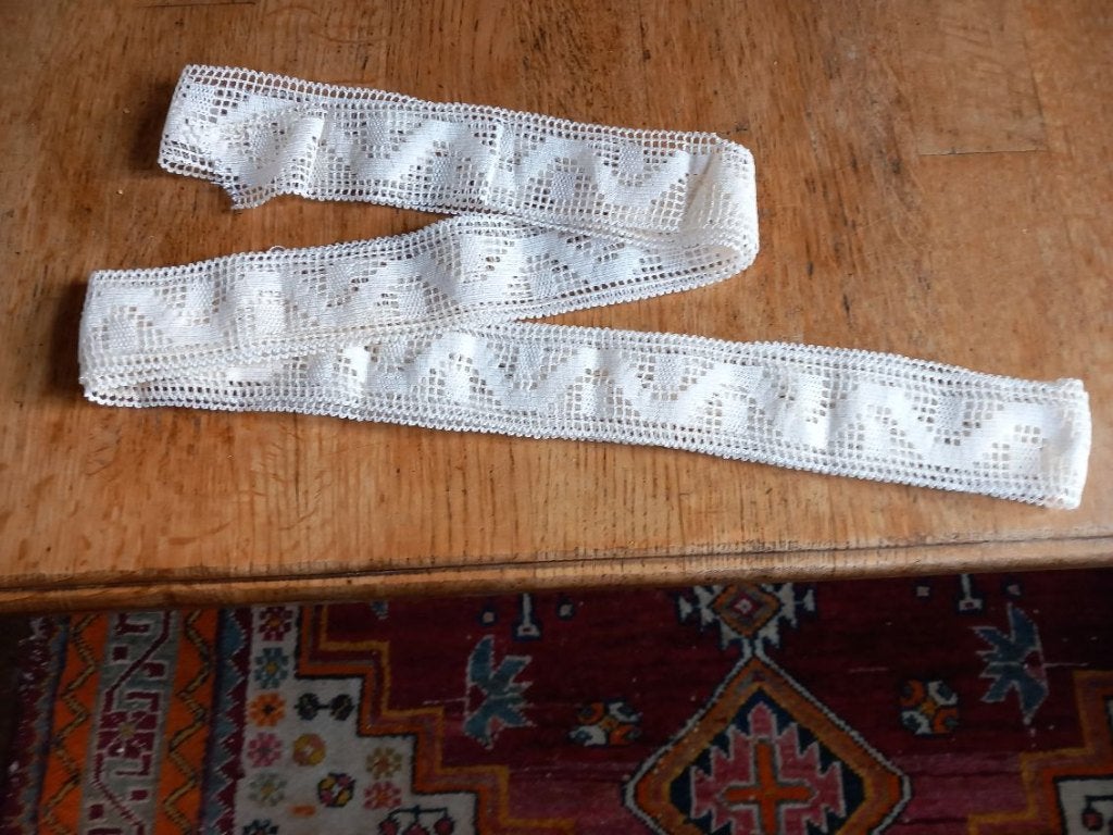 Kant + kastrandjes, Ophalen of Verzenden, Zo goed als nieuw, 30 tot 120 cm, Katoen