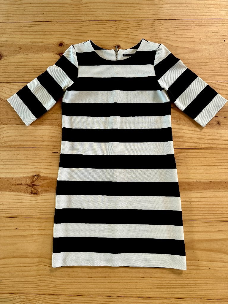Jurk Steps - Zwart Wit Gestreept - Small / maat 36, Kleding | Dames, Jurken, Zwart, Ophalen of Verzenden, Zo goed als nieuw, Steps