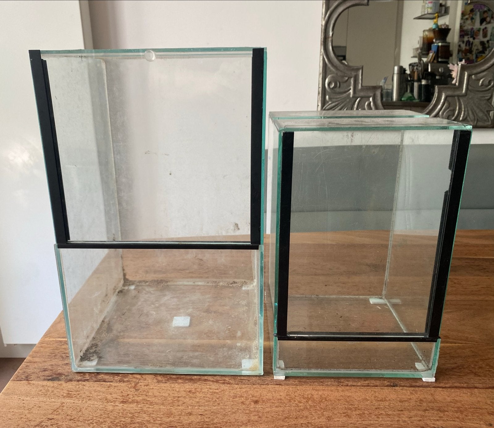 Insectenbak terrarium 2 stuks 25x25x40cm en 20x20x32cm, Ophalen