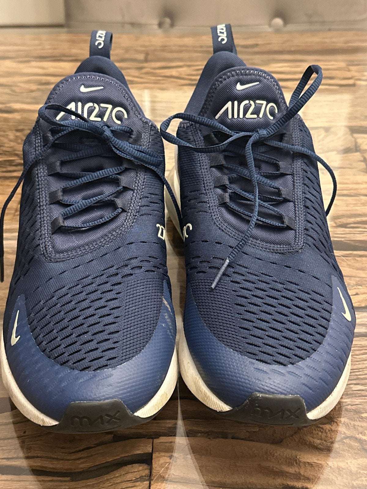 Nike Air Max 270 - Maat 46 - Donkerblauw/Navy, Kleding | Heren, Schoenen, Ophalen of Verzenden, Zo goed als nieuw, Blauw, Sneakers of Gympen