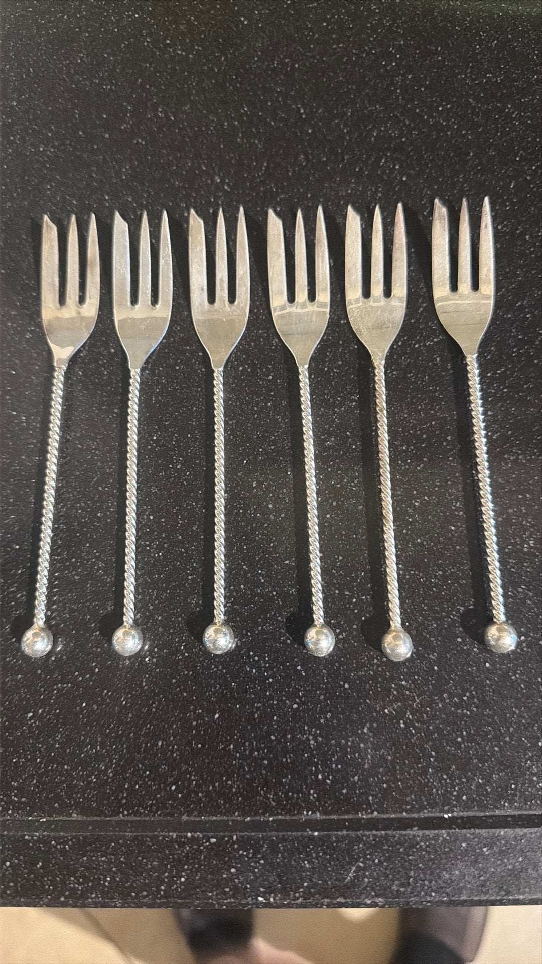 Verzilverde gebaksvoorkjes vintage, Huis en Inrichting, Ophalen of Verzenden, Zo goed als nieuw, Zilver