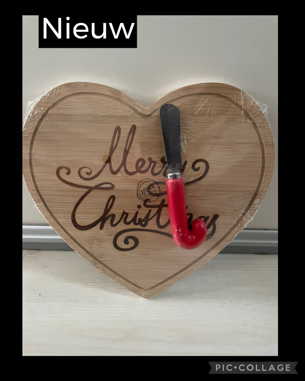 Merry christmas houten plank setje, Diversen, Ophalen of Verzenden, Nieuw
