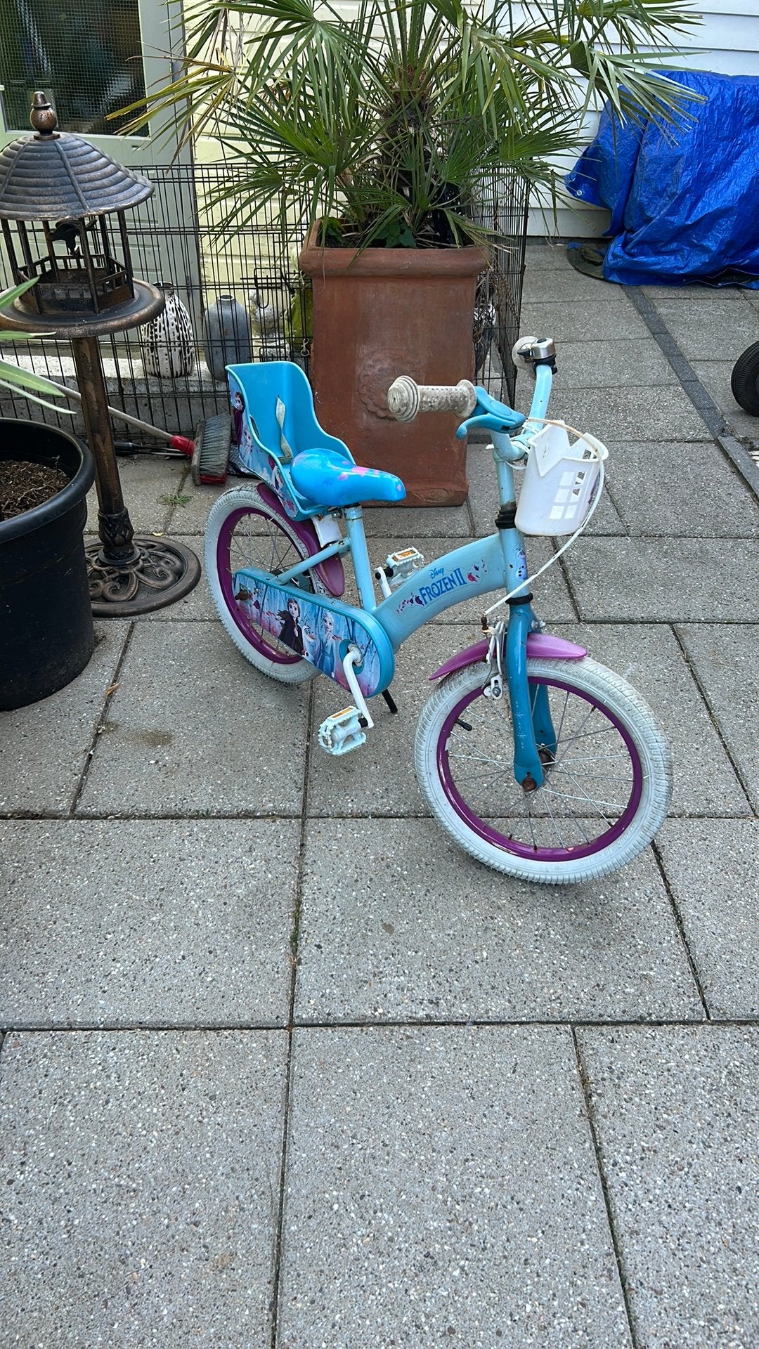 Kinderfiets Frozen 16 inch gebruikt maar technisch goed, Fietsen en Brommers, Ophalen, Gebruikt, 16 inch