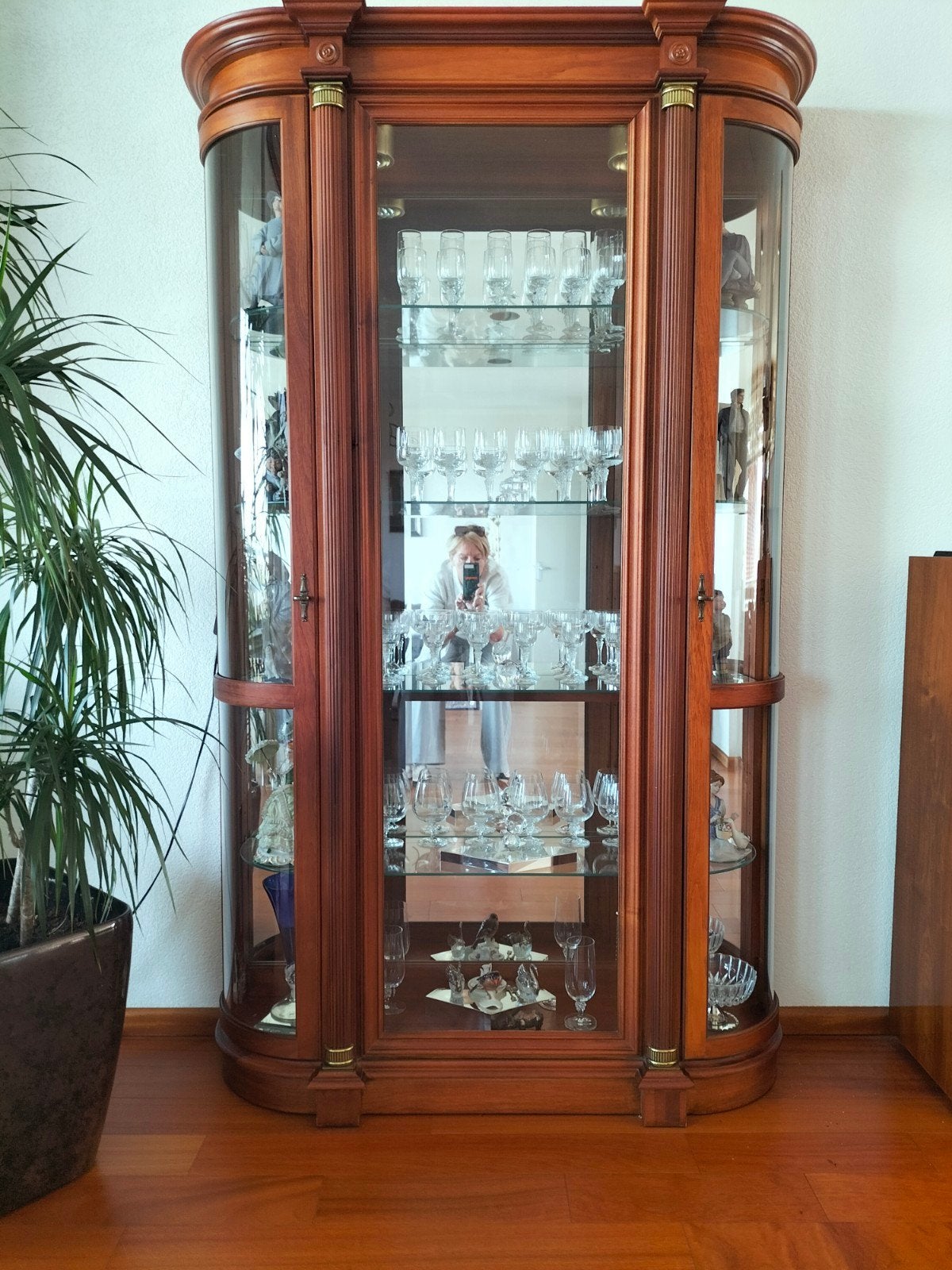 Vitrine kast, Ophalen, Gebruikt, 100 tot 150 cm, 200 cm of meer