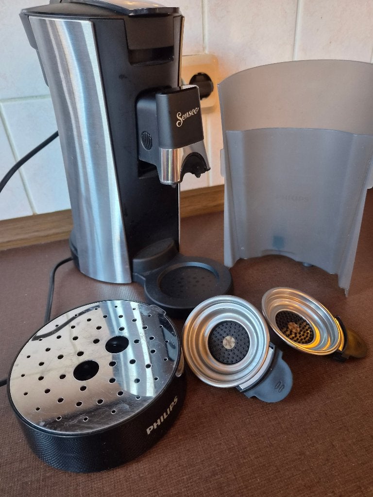 Te koop PHILIPS SENSEO koffieapparaat o.i. onderdelen BIEDEN, Gebruikt, Koffiemachine, Ophalen of Verzenden, Koffiepads en cups