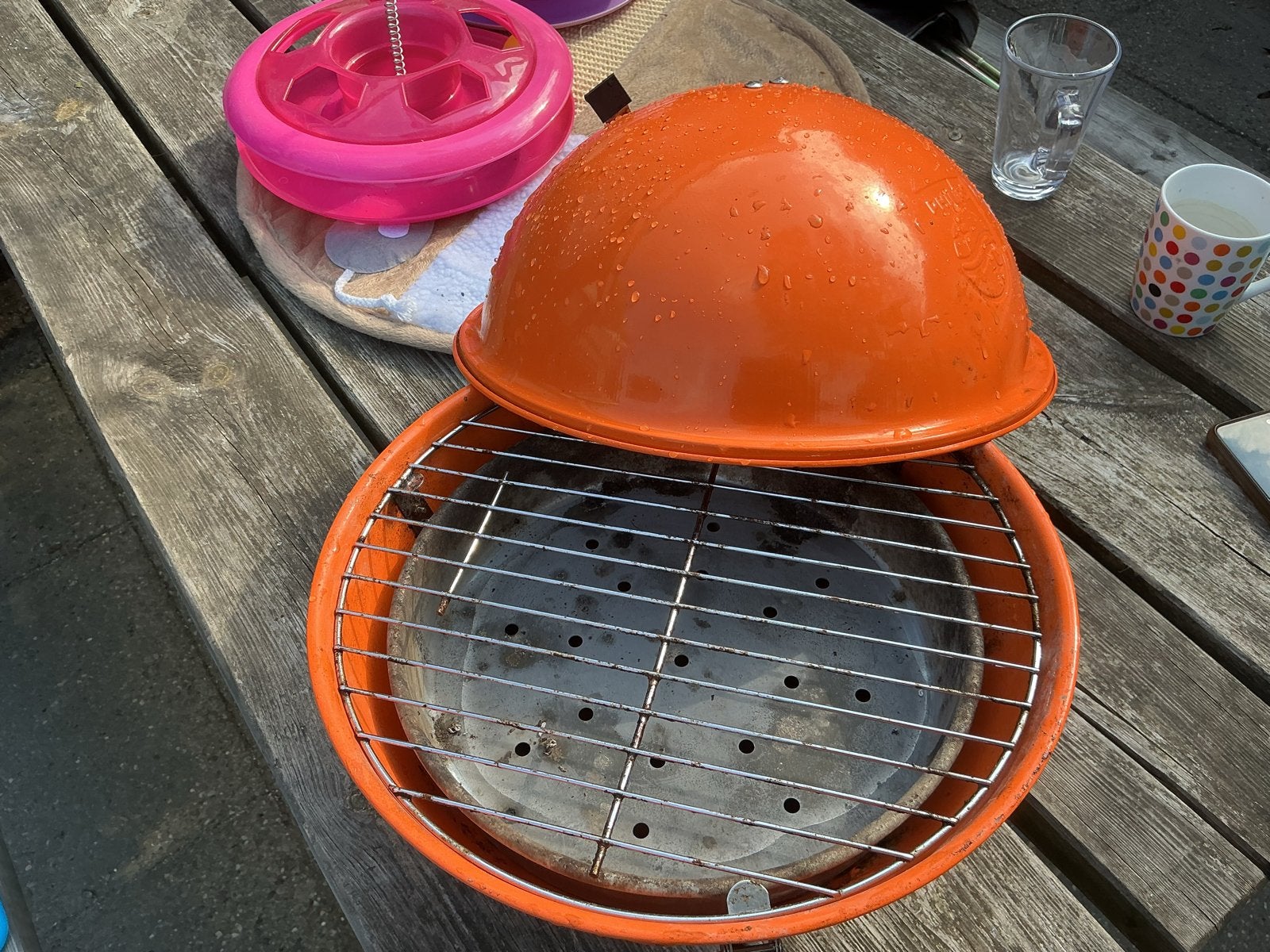 Philips Oranje Mini Barbecue - Draagbaar en Compact, Ophalen of Verzenden, Gebruikt