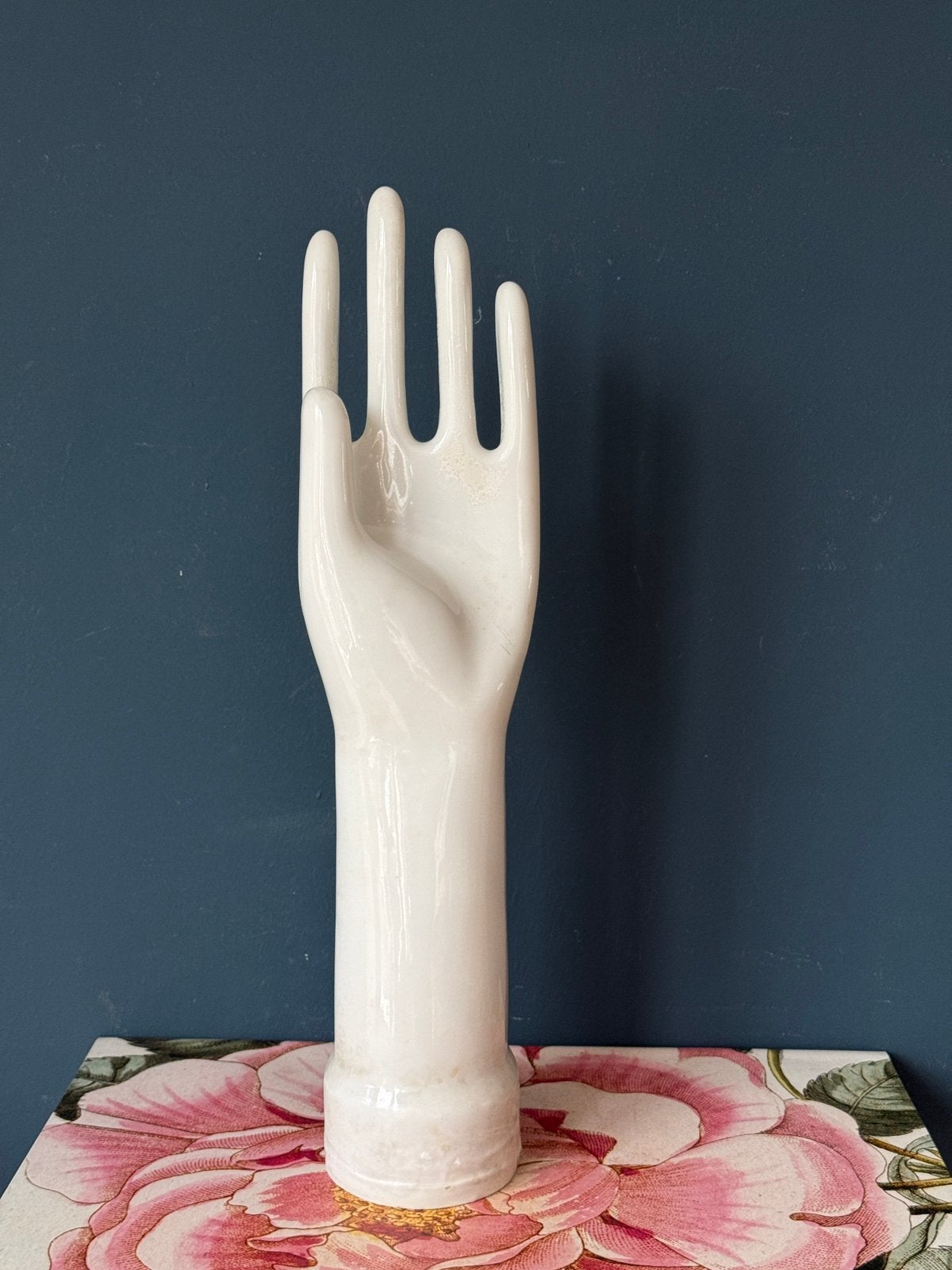 Vintage wit porselein handschoen mal, Ophalen of Verzenden, Zo goed als nieuw