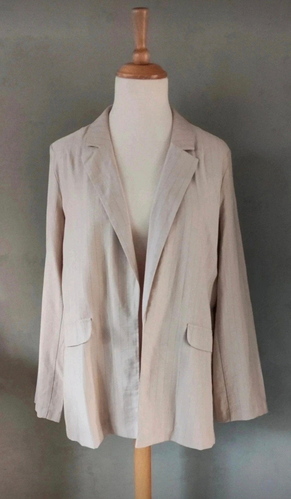 Beige blazer met streep maat 44 Nieuw!, Primark, Beige, Maat 42/44 (L), Nieuw