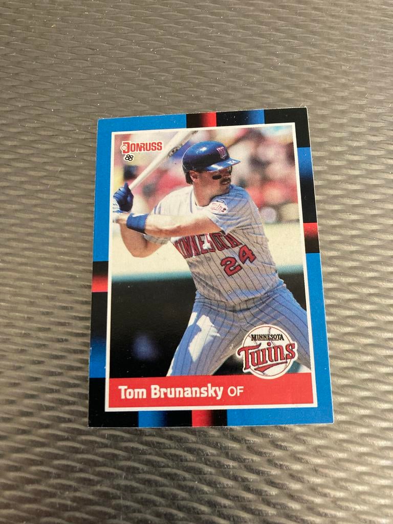 Donruss 1988 Honkbal Kaart Tom Brunansky Minnesota Twins, Verzenden, Gebruikt, Overige sporten, Spelerskaart