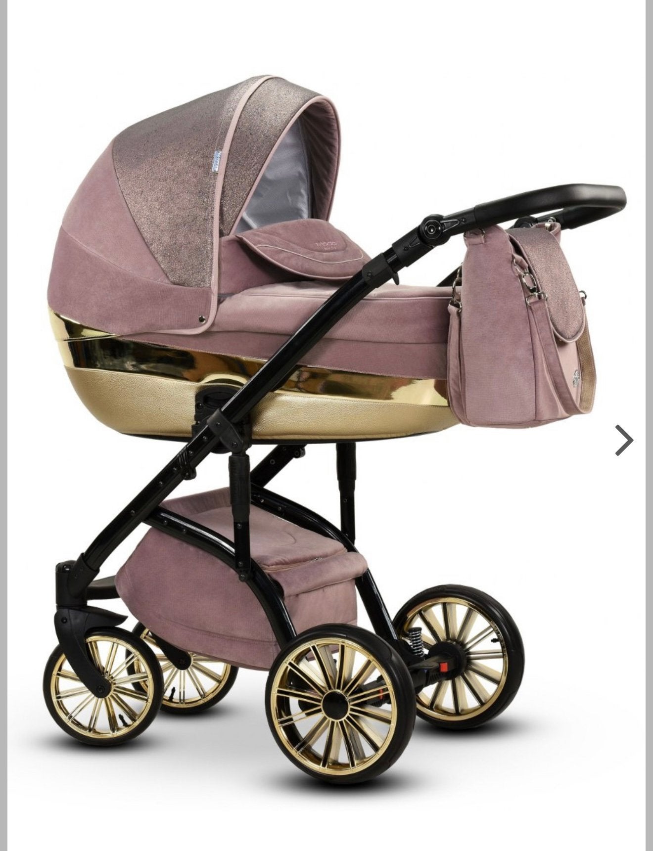 3 in 1 glitter kinderwagen, Ophalen, Zo goed als nieuw, Combiwagen, Met autostoeltje