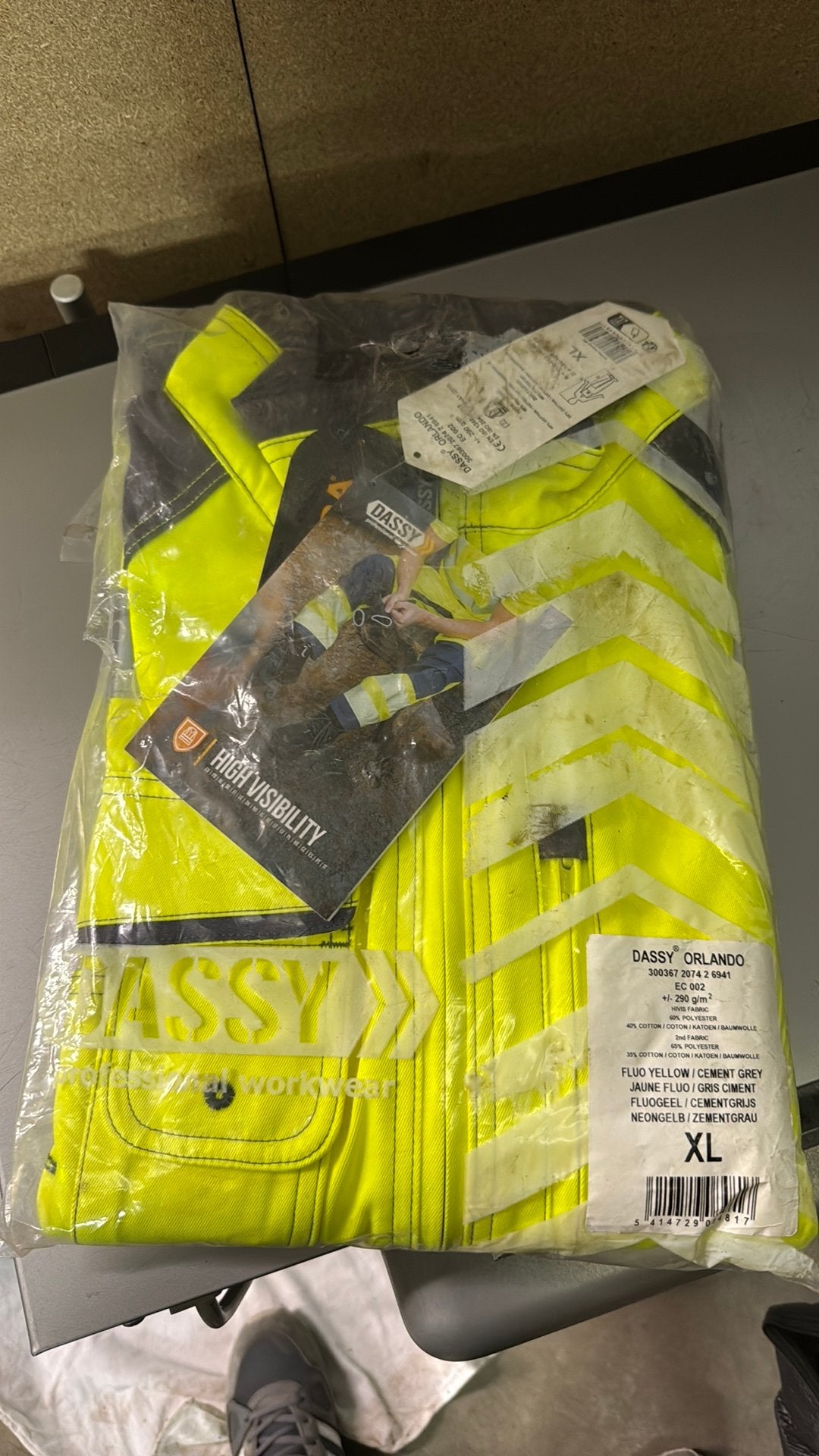 Dassy Orlando (Door-)Werkjas – Maat XL (Nieuw) HiVis, Ophalen of Verzenden, Nieuw