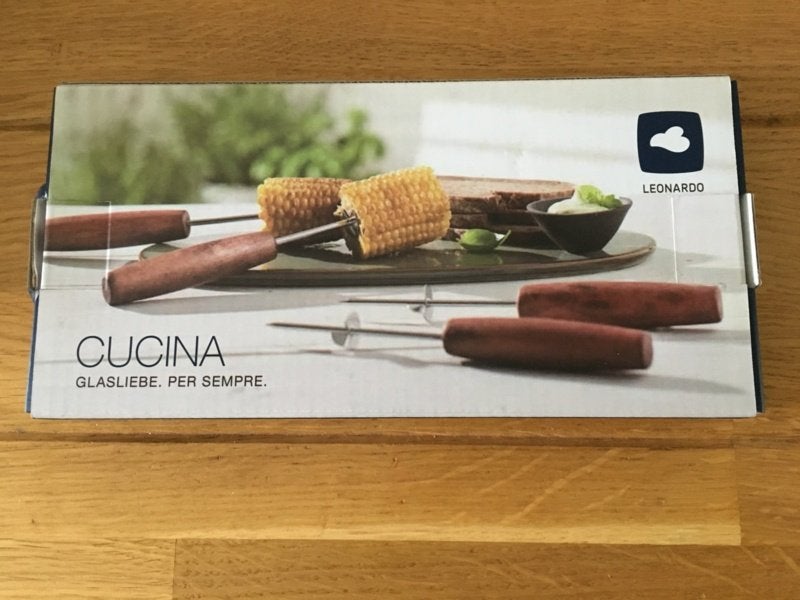 Leonardo bbq maïskolf spiesjes 4 stuks CUCINA, Ophalen of Verzenden, Nieuw