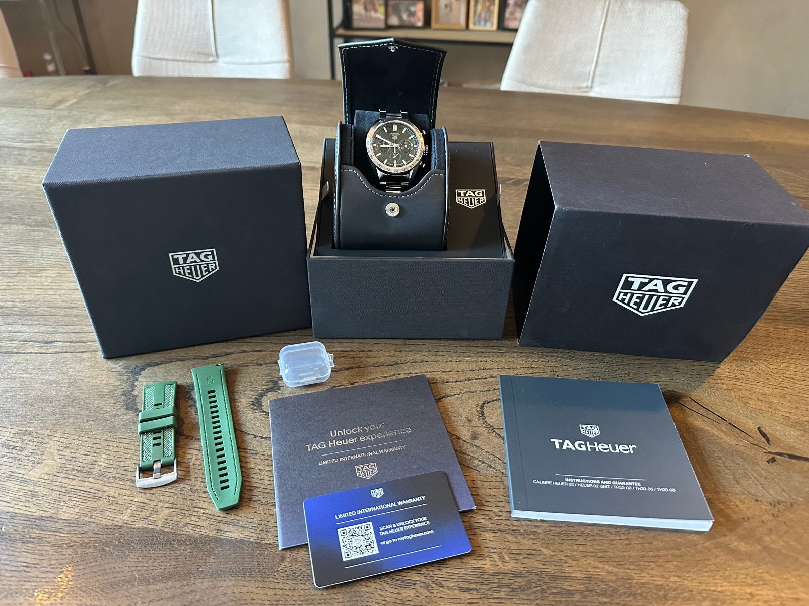 Tag Heuer Carrera 02 Groen (CBN2A10), Overige merken, Staal, Staal, Polshorloge