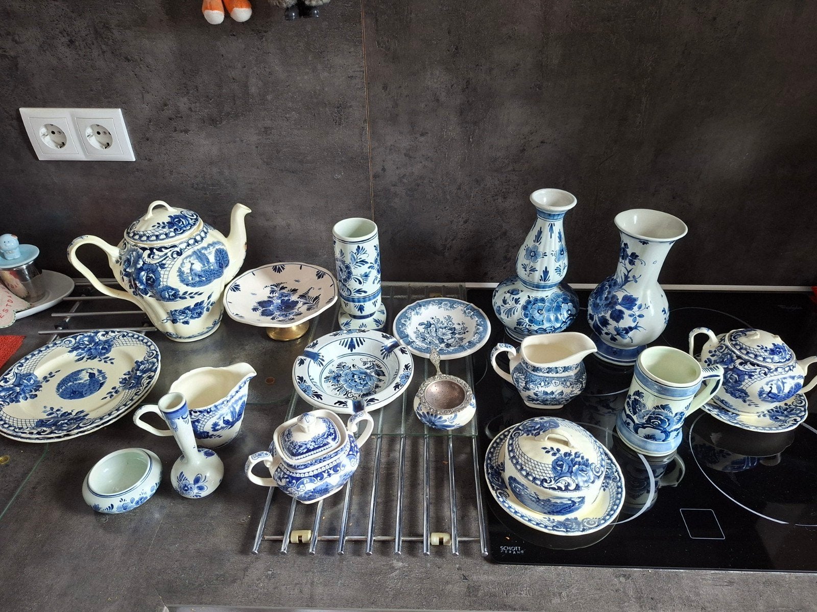 Société Céramique Maastricht Peacock servies, Antiek en Kunst, Ophalen