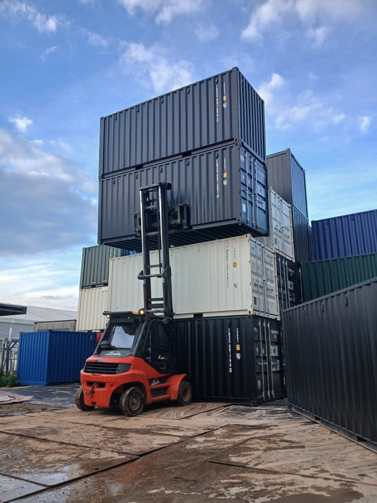 nieuwe 20ft zeecontainers zwart wit antraciet blauw groen, Ophalen of Verzenden
