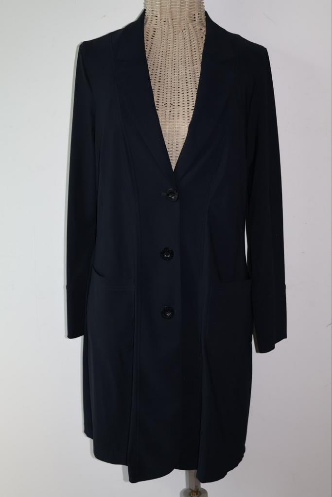 Studio Anneloes travelstof lange blazer maat 40 / L, Studio Anneloes, Blauw, NL, Ophalen of Verzenden