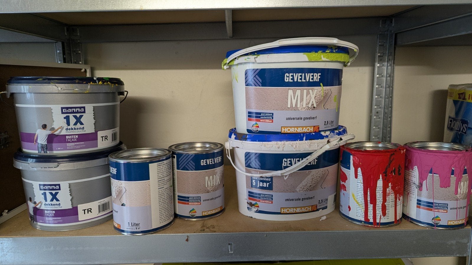 Gevelverf div kleuren, Ophalen, Nieuw