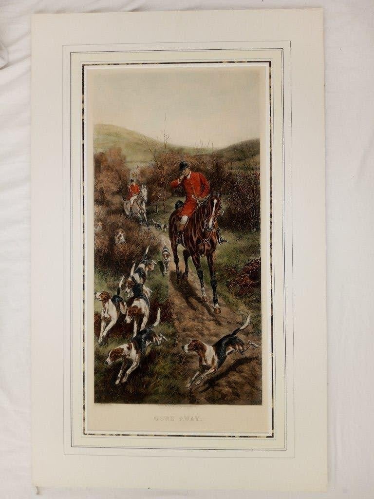 Engelse Jachtprent, Ophalen of Verzenden, Gravure, Ingelijst, Dieren en Natuur