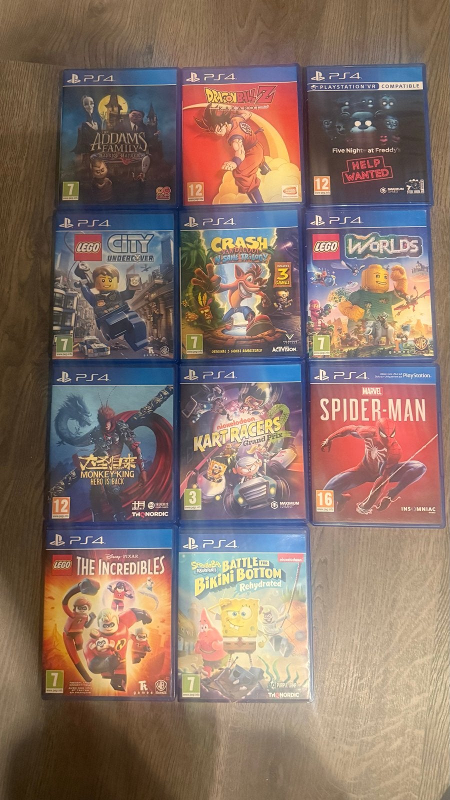 Diverse PS4 Games: Spider-Man, Crash Bandicoot, LEGO & meer, Spelcomputers en Games, Gebruikt, Overige genres, Virtual Reality