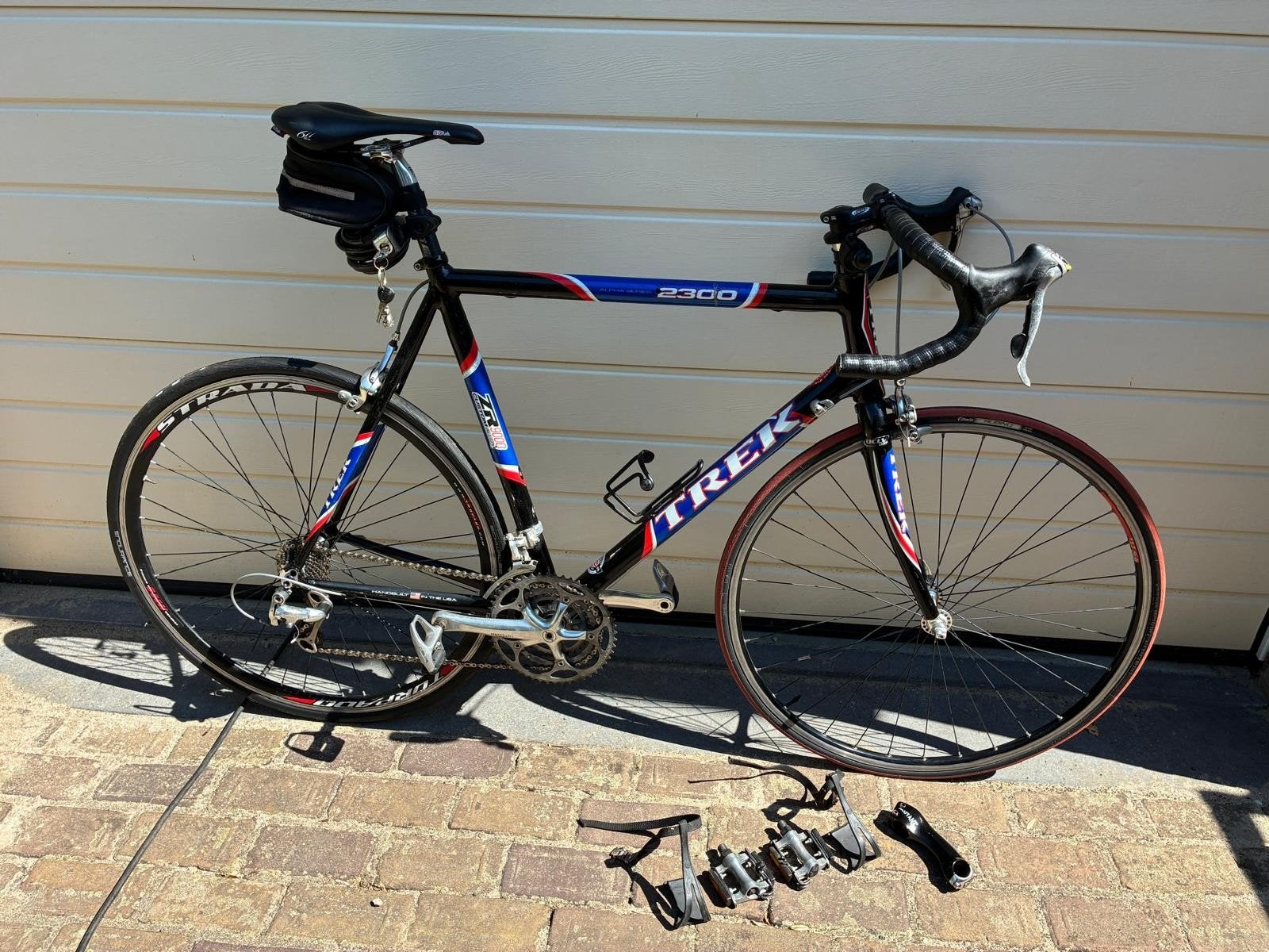Trek 2300 racefiets 60 cm, Shimano Ultegra, carbon voorvork, Fietsen en Brommers, 28 inch, Gebruikt, Aluminium, 57 tot 61 cm