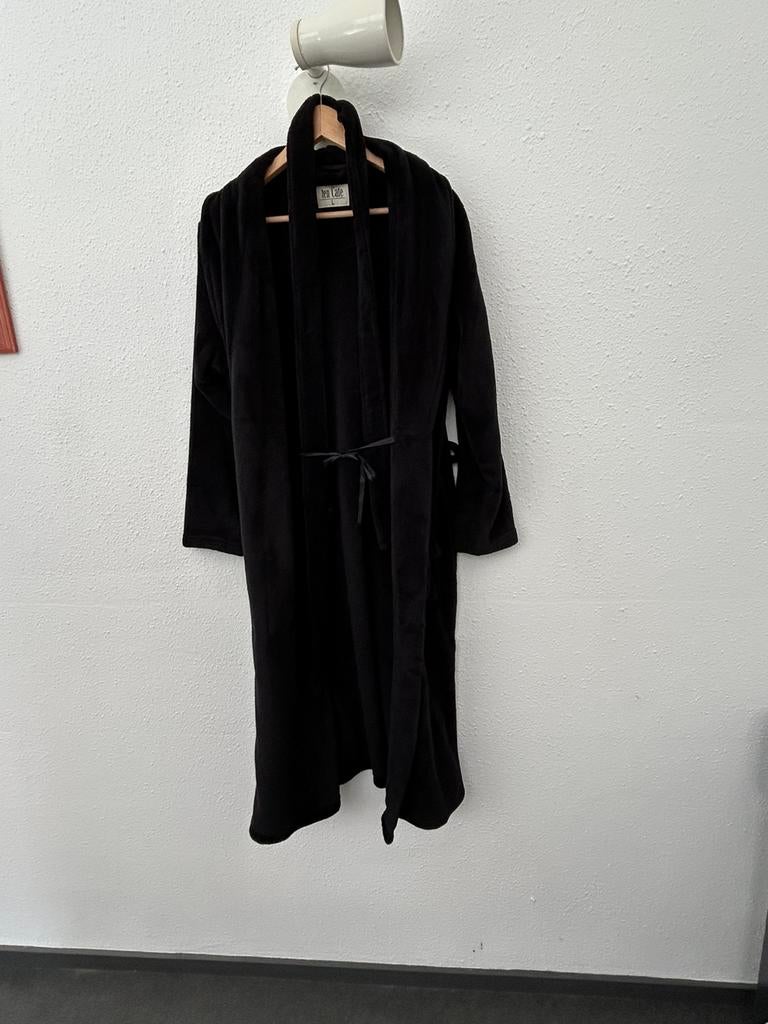 Zwarte heren ochtend/badjas, mt L ten Cate, Kleding | Heren, Ophalen of Verzenden, Nieuw, Maat 52/54 (L)