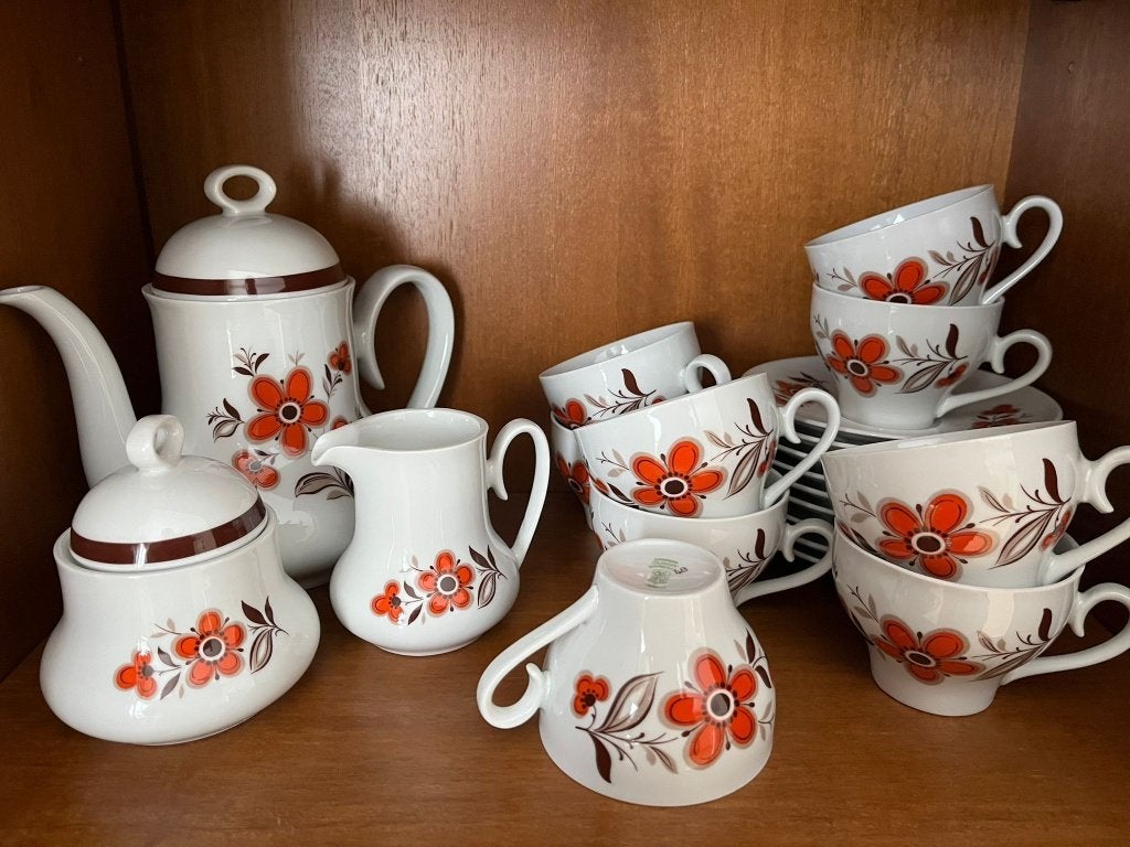 Retro Koffieservies Bavaria Schumann Arzberg - 9-delig, Ophalen of Verzenden