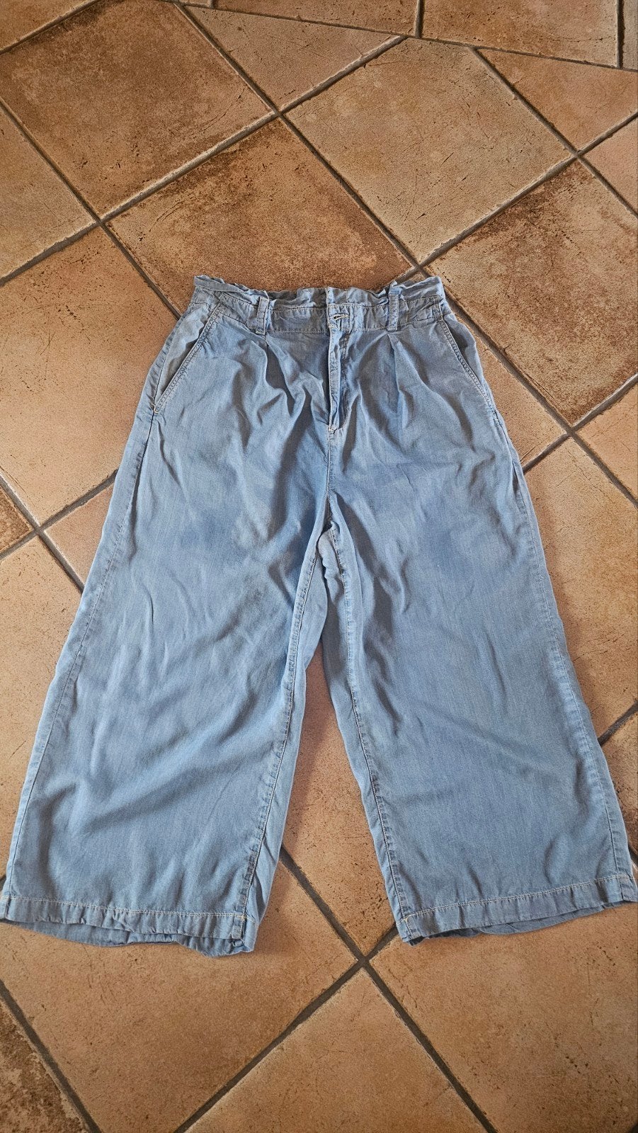 Zara culotte broek maat XL, Blauw, Zara, Maat 42/44 (L), Ophalen of Verzenden