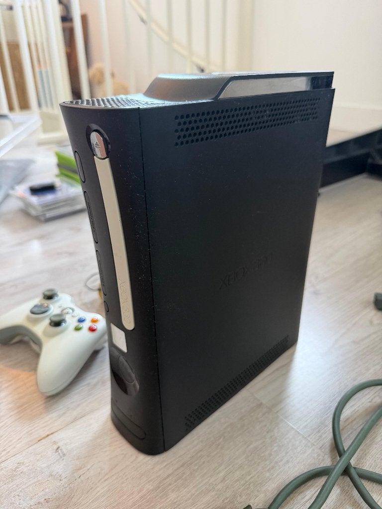 Xbox 360 120GB + Controller + Headset + Kabels, Gebruikt, 360 Pro of Premium, Met headset, Ophalen of Verzenden