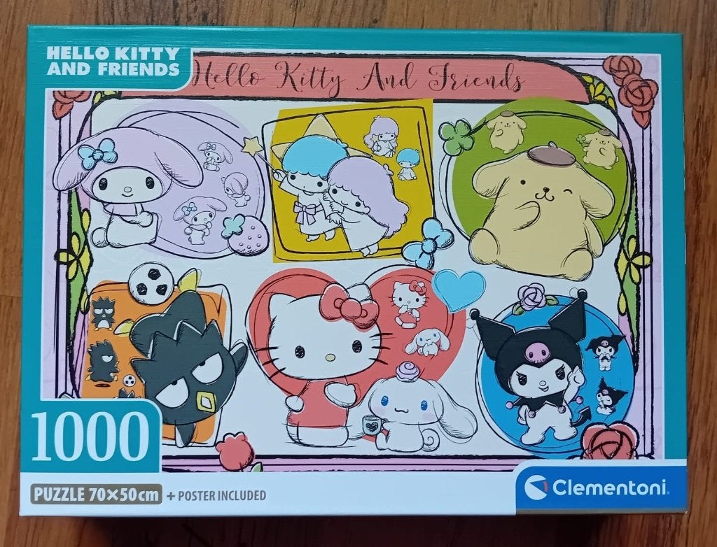 ZGAN!!  Hello Kitty and Friends Clementoni puzzel, Ophalen of Verzenden, 500 t/m 1500 stukjes, Zo goed als nieuw, Legpuzzel