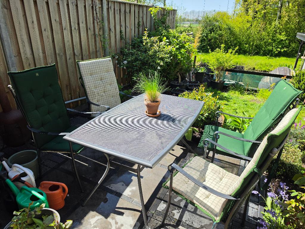 tuinset in goede staat, Ophalen, Gebruikt, Tuinset, Eettafel