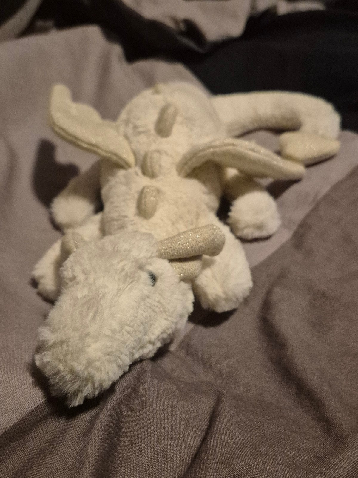 Jellycat Kleine Snow Dragon - Uitverkocht op website!, Jellycat, Overige typen, Ophalen of Verzenden, Klein (minder dan 20 cm)