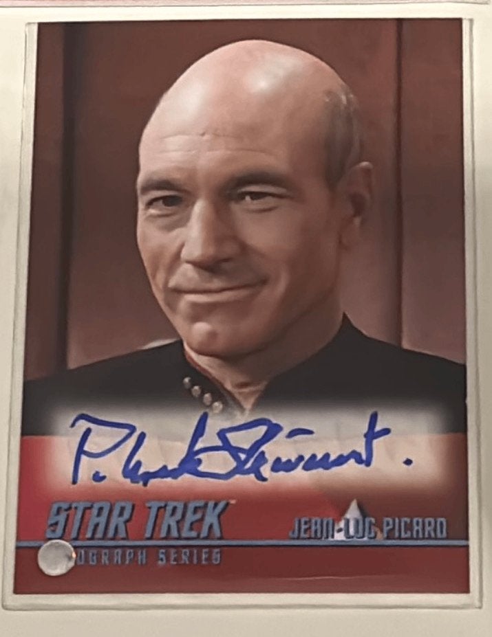 Star Trek Connections Patrick Steward handtekening Picard, Ophalen of Verzenden, Nieuw, Losse kaart