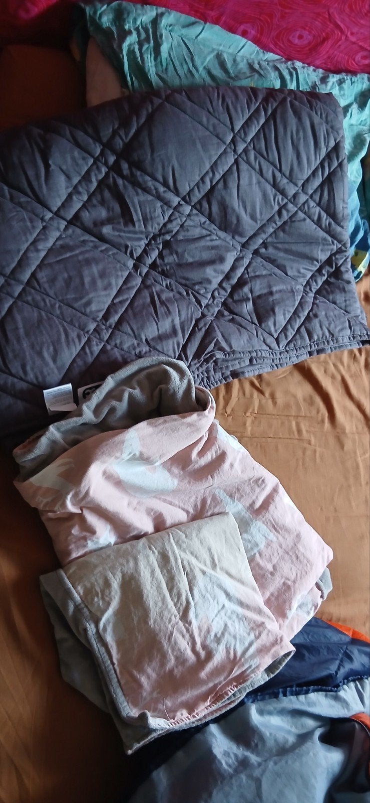 Kinder verzwaringsdeken, roze dekbedovertrek met dierenprint, Gebruikt, Jongetje of Meisje, Dekbedovertrek, Ophalen of Verzenden