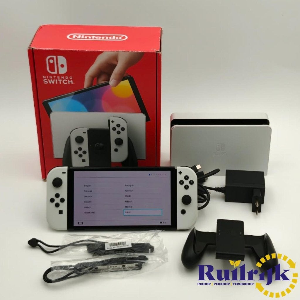 Nintendo Switch OLED complete set - Nieuwstaat, Nintendo, Zo goed als nieuw, Support@nintendo.com, 11-1 Hokotate-cho, Kamitoba, Minami-ku
Kyoto 601-8501
Japan