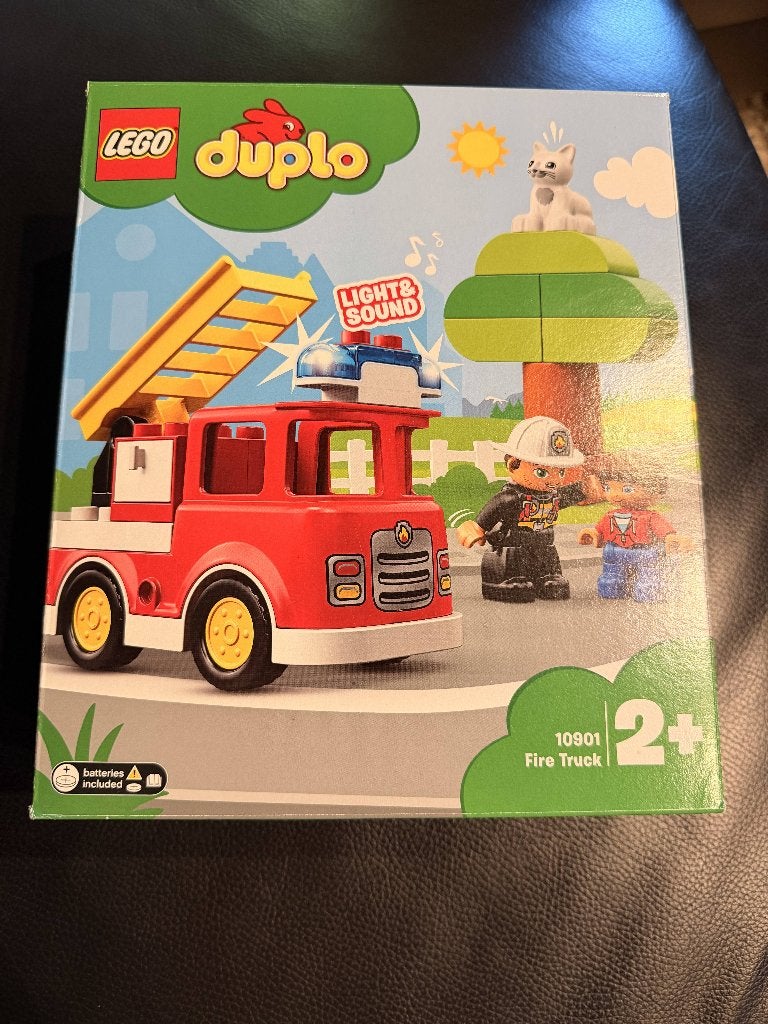LEGO Duplo 10901 Brandweerauto, Ophalen of Verzenden, Zo goed als nieuw, Compleet, Duplo