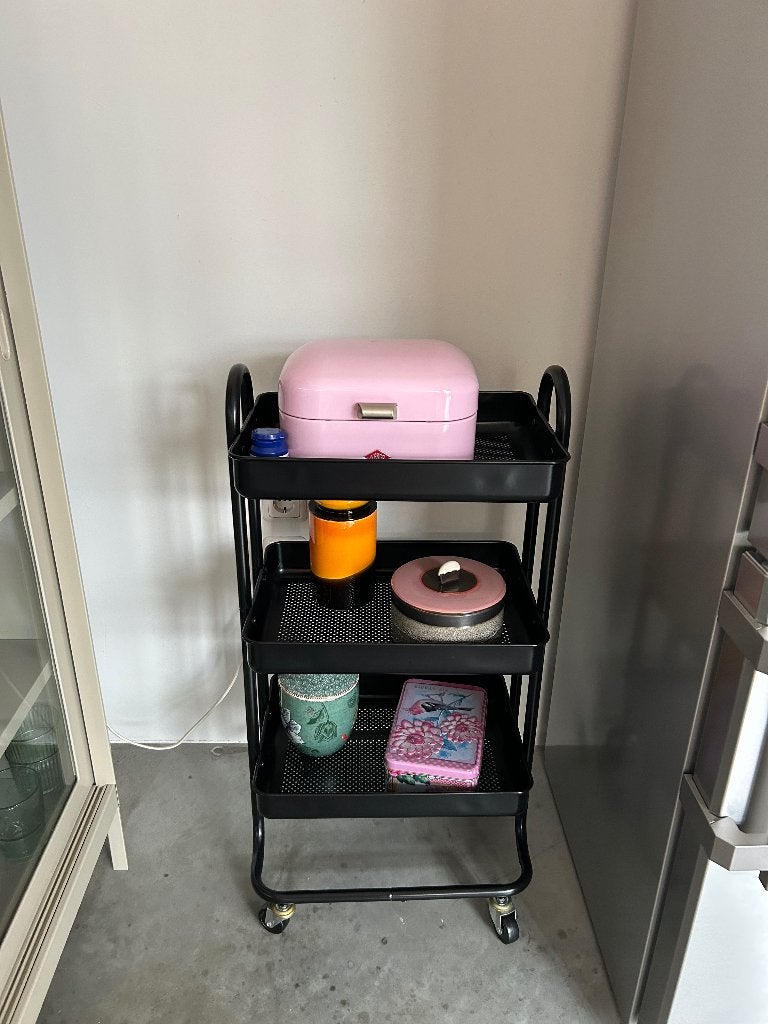 Keuken trolley zwart Kwantum, Ophalen, Gebruikt, Keukentrolley, Zwart