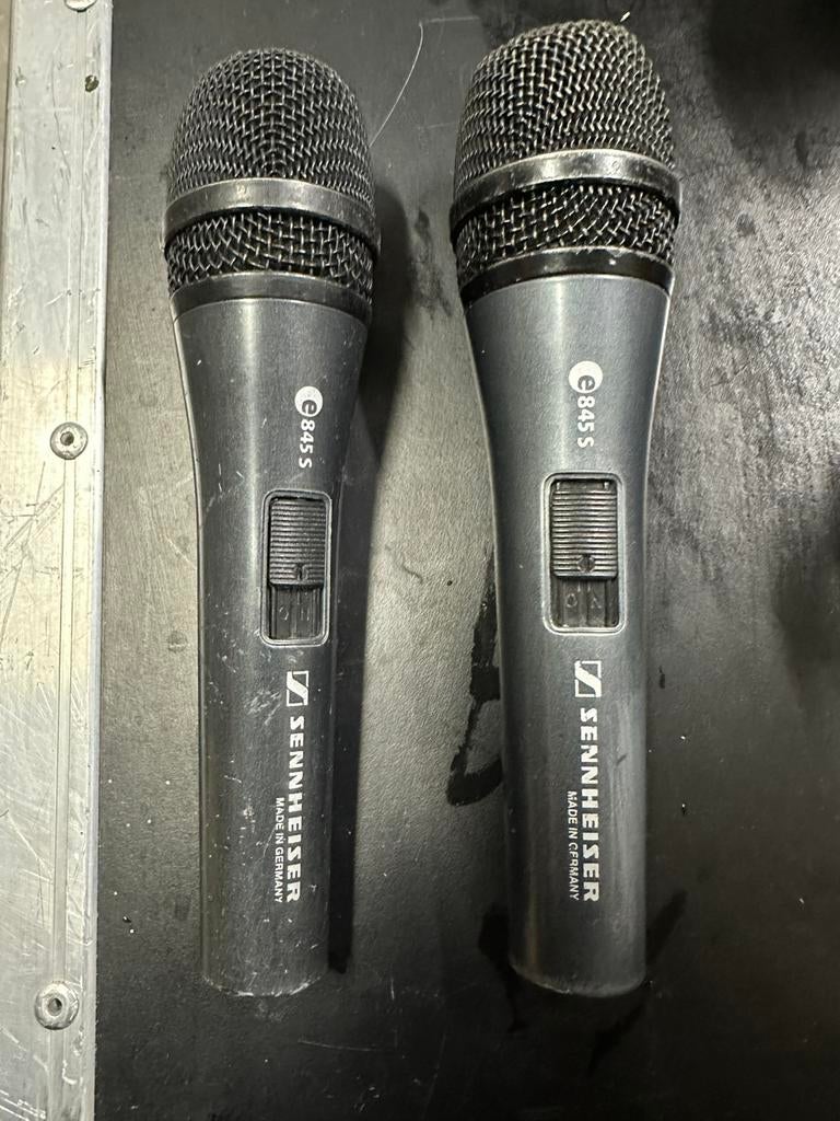 2stuks Sennheiser E845s microfoons, Gebruikt, Ophalen of Verzenden, Sennheiser, Zangmicrofoon