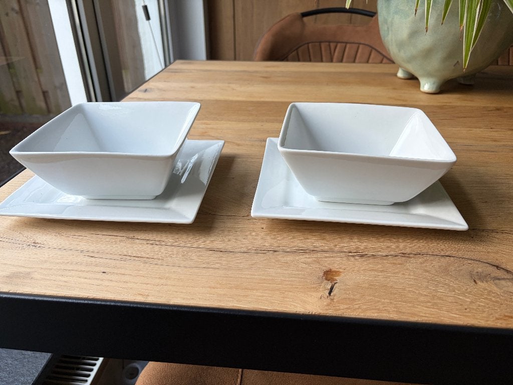 HEMA schaaltjes met bord, Hema, Ophalen of Verzenden, Overige stijlen, Porselein