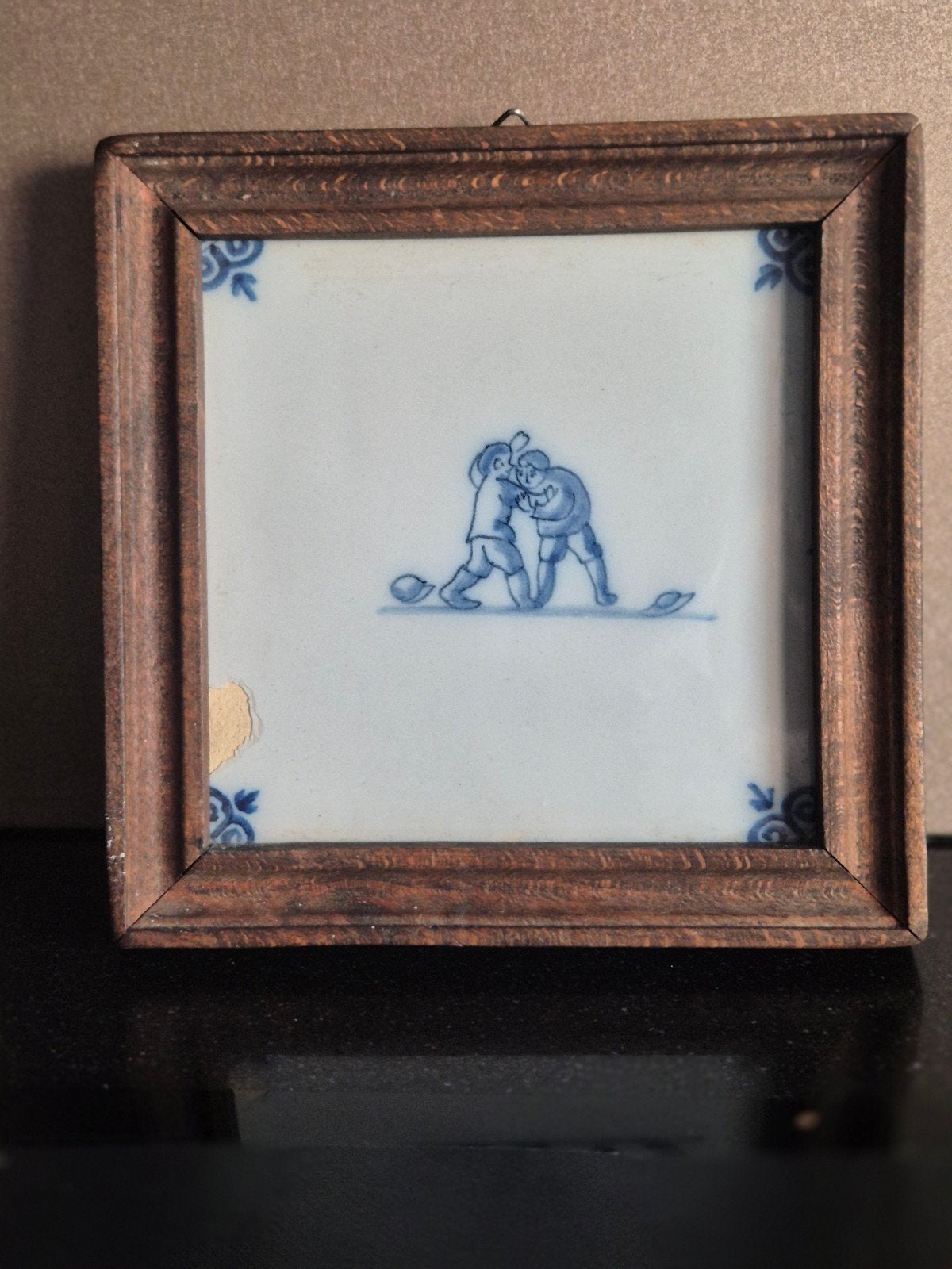 oud tegeltje in lijst!, Ophalen of Verzenden