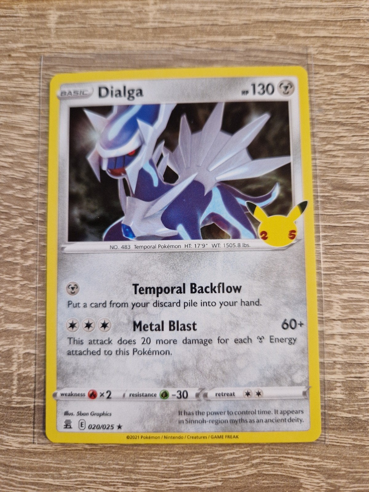 Pokémon Kaart Dialga 020/025 Celebrations, Hobby en Vrije tijd, Ophalen of Verzenden, Zo goed als nieuw, Losse kaart