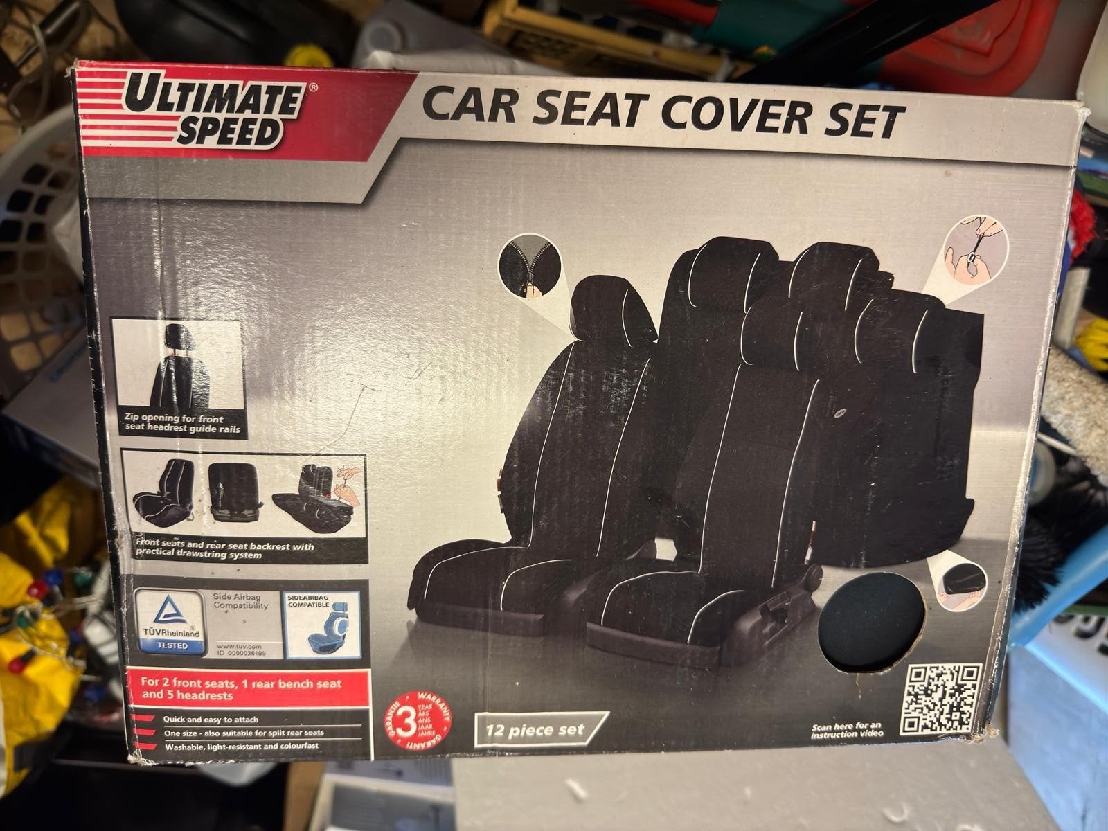 Ultimate Speed Auto Stoelhoezen Set - 12-delig, Ophalen of Verzenden, Nieuw