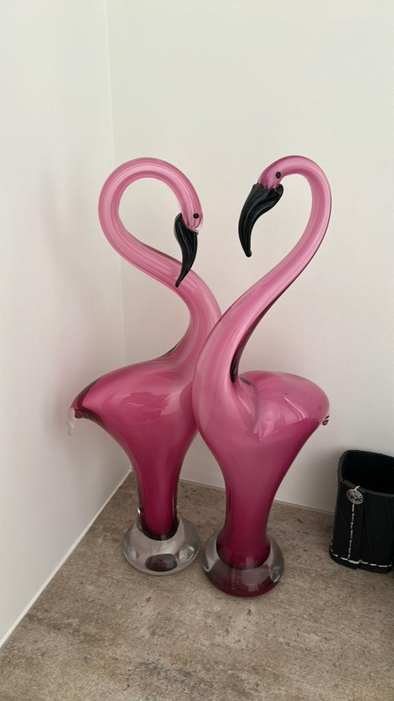 Glazen  flamingo’s van Des Pots, Ophalen of Verzenden
